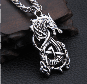 Drakkar Dragon - The Nevermore Gothic Titanium Steel Pendant Necklace Norse Viking