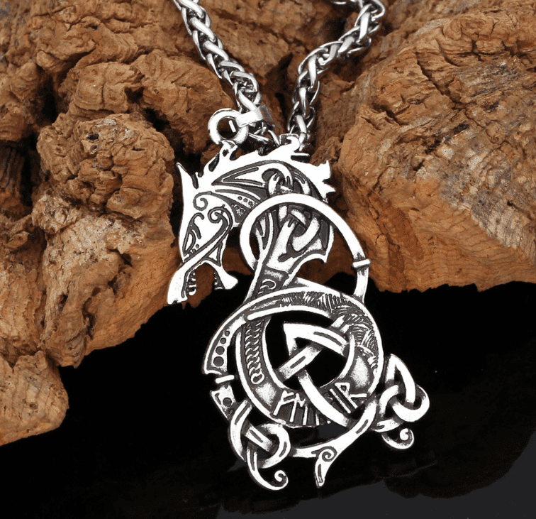 Drakkar Dragon - The Nevermore Gothic Titanium Steel Pendant Necklace Norse Viking