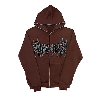 Draven Swiftstrike - The Nevermore Hooded Coat - Sweater with Zipper for Men