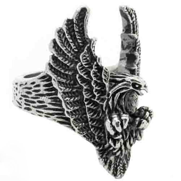 Eagle - The Nevermore Gothic Ring Titanium Steel