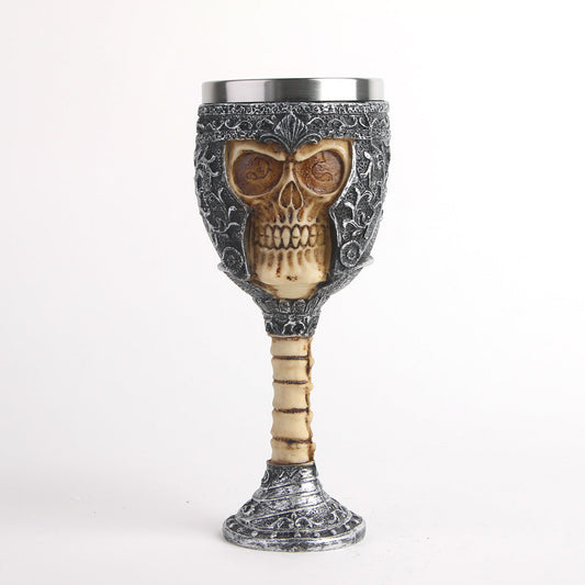 Ebros Roman Centurion - The Nevermore Gothic Goblet Resin Stainless Steel