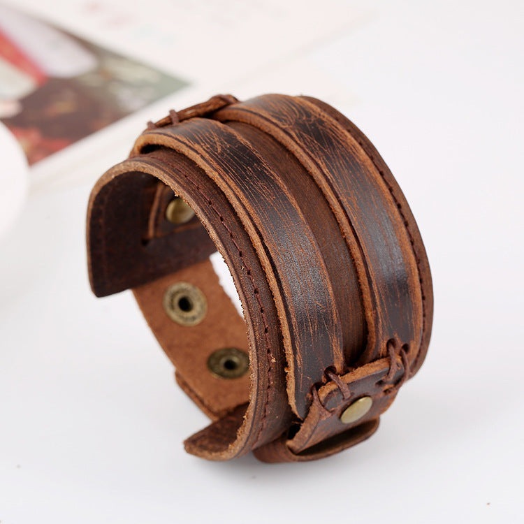 Edwardian Wrist Bands - The Nevermore Steampunk Leather Bracelet