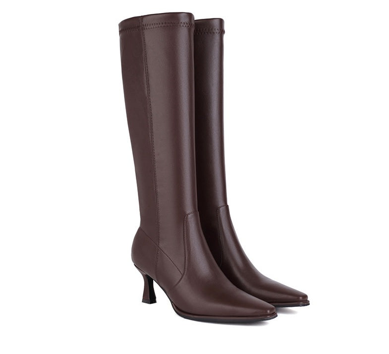 Elegance - The Nevermore Pointed High Heel Long Boots for Women