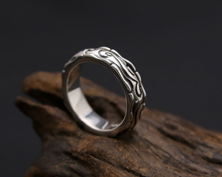 Elemental Silver Ring - The Nevermore S925 Sterling Silver Men's Ring