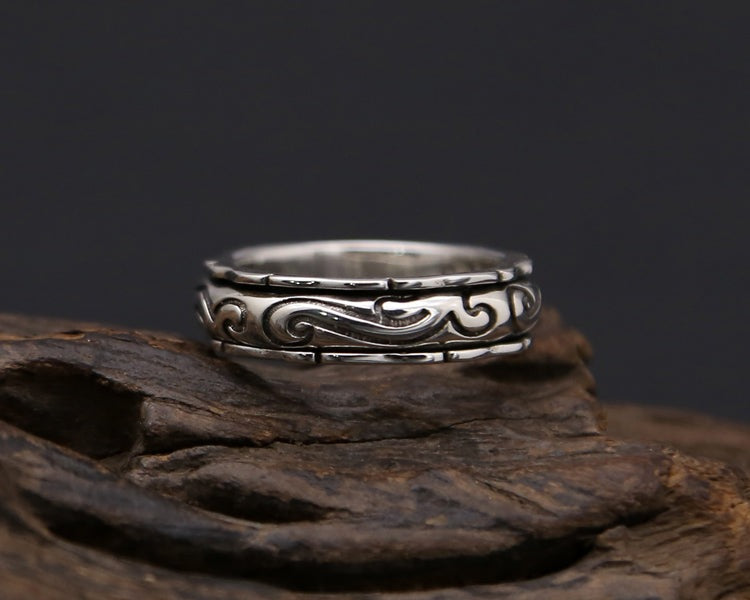 Elemental Silver Ring - The Nevermore S925 Sterling Silver Men's Ring