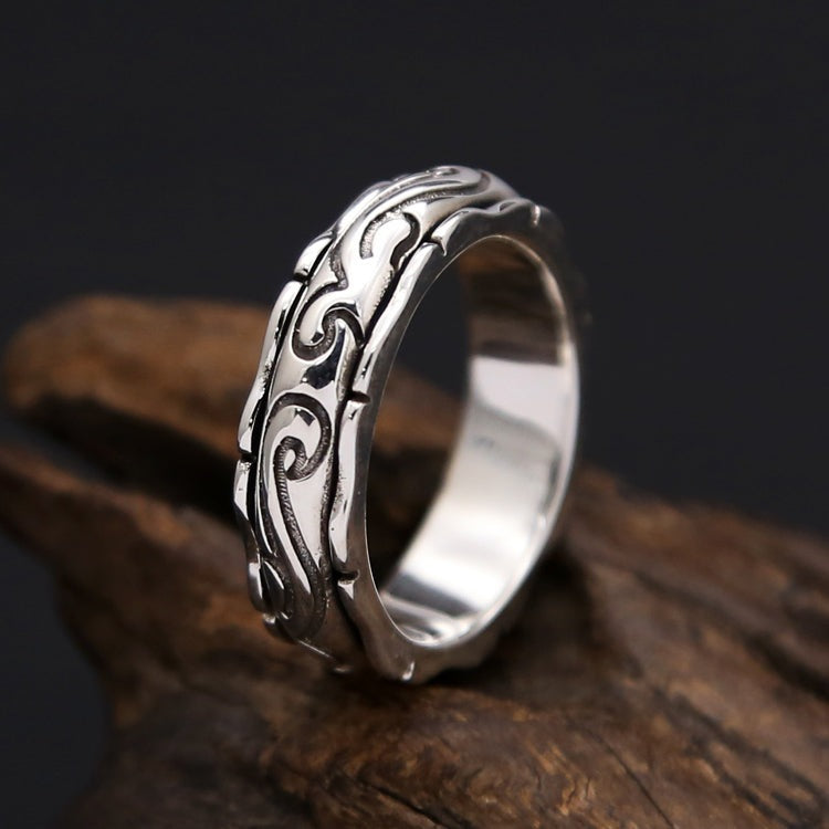 Elemental Silver Ring - The Nevermore S925 Sterling Silver Men's Ring