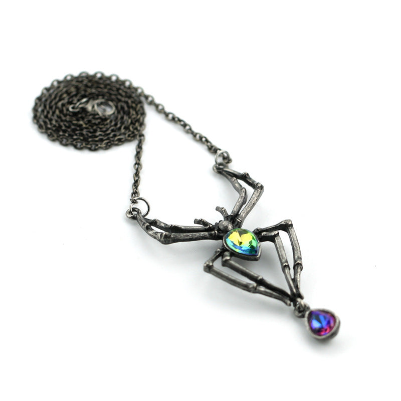 Emerald Spider Toxin - The Nevermore Gothic Pendant Necklace