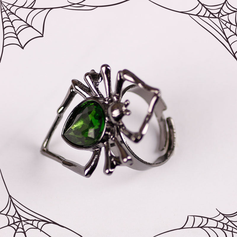 Emerald Spider Toxin - The Nevermore Gothic Ring