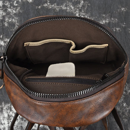 Era Elegance - The Nevermore Leather Retro Backpack