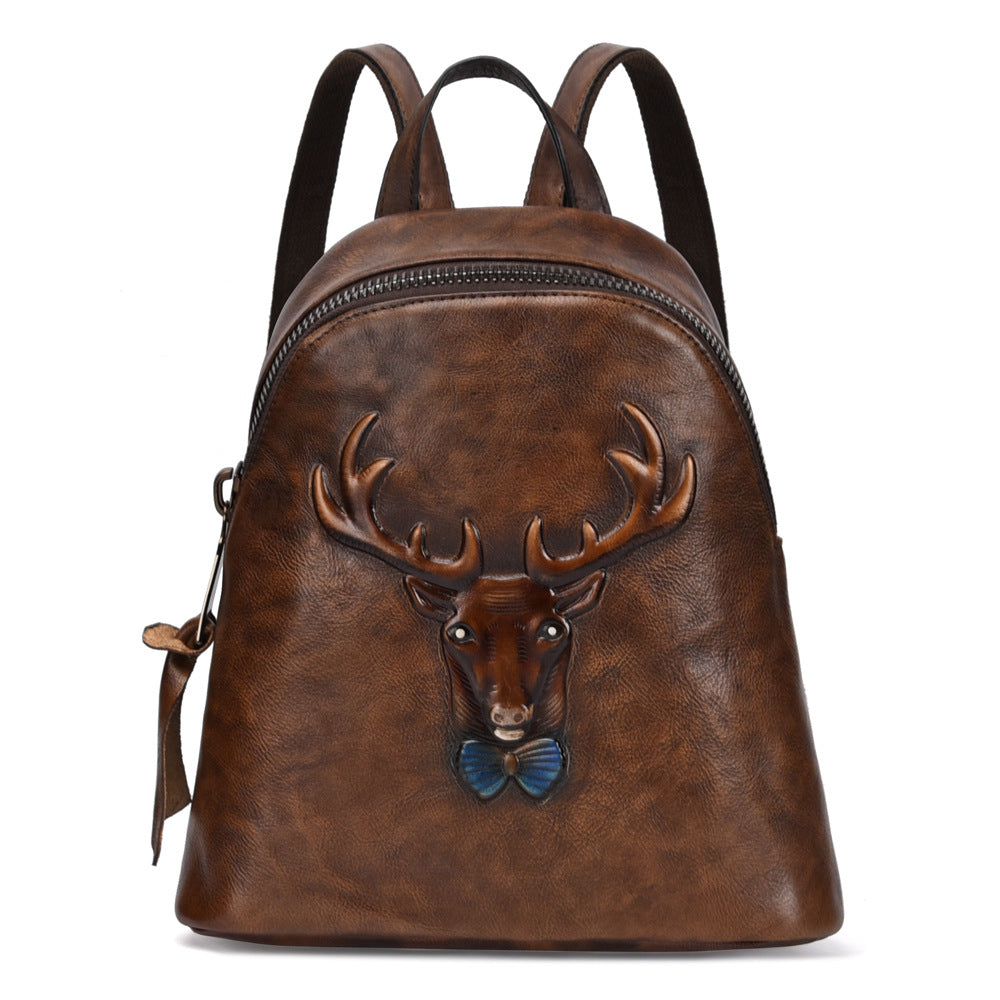 Era Elegance - The Nevermore Leather Retro Backpack