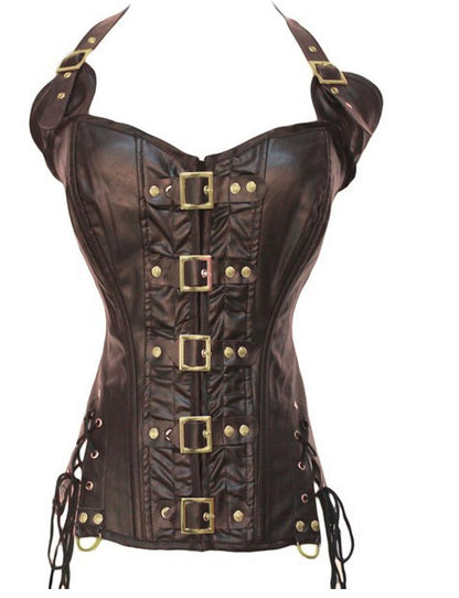 Esmeralda Bloodrose - The Nevermore Gothic Leather Corset for Women