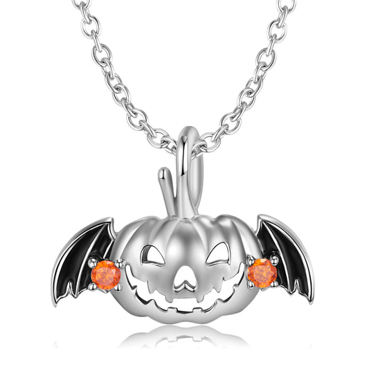 Flying Pumpkin - The Nevermore Gothic Pendant S925 Sterling Silver