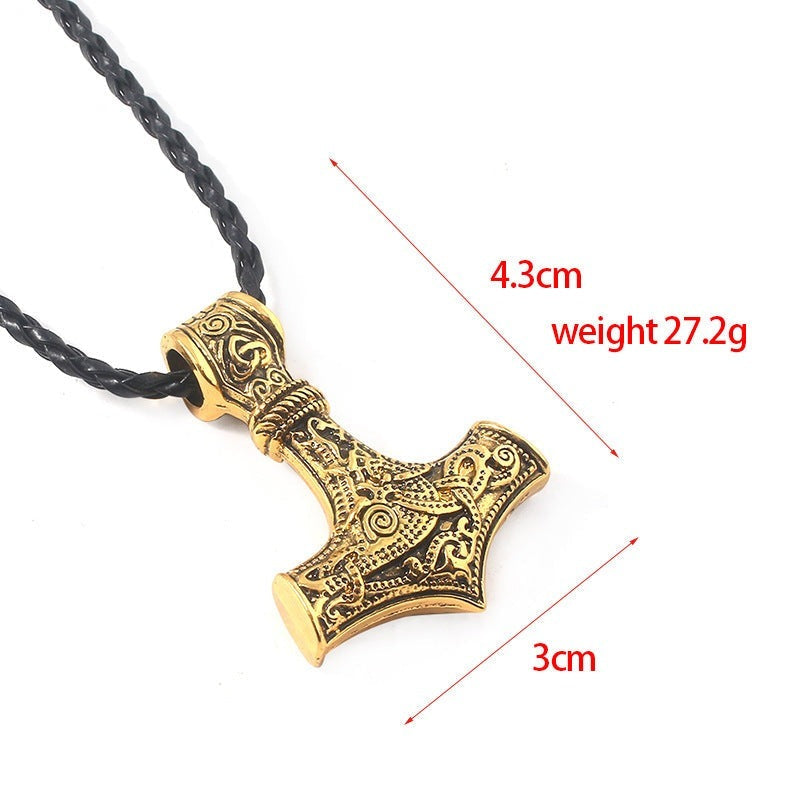 Fritjof Thor's Hammer - The Nevermore Norse Vikings Pendant Necklace for Men