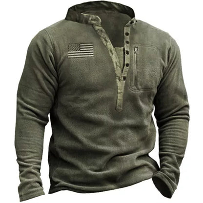 Gabriel Allure - The Nevermore Fleece Sweater for Men V-neck Button