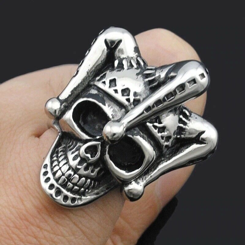 Gargoyle Guardian- The Nevermore Stainless Steel Men's Ring Clown