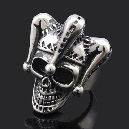 Gargoyle Guardian- The Nevermore Stainless Steel Men's Ring Clown