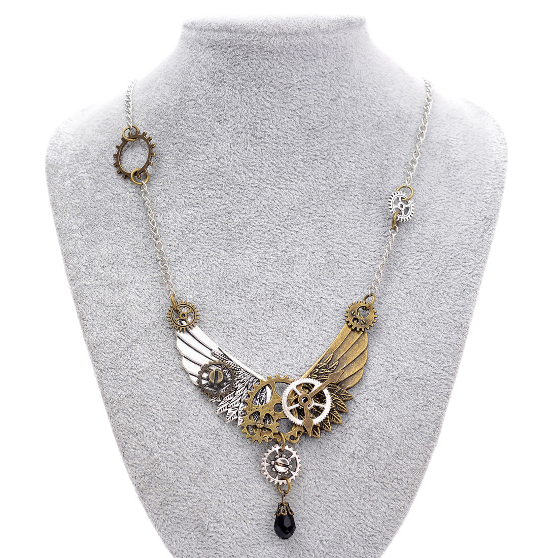 Gear Wings - The Nevermore Steampunk Pendant