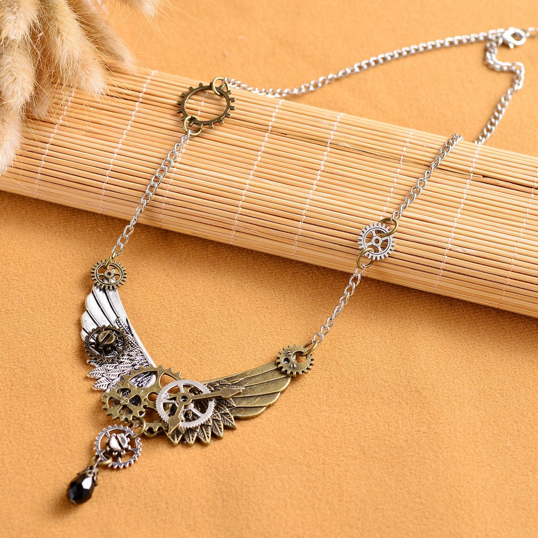 Gear Wings - The Nevermore Steampunk Pendant