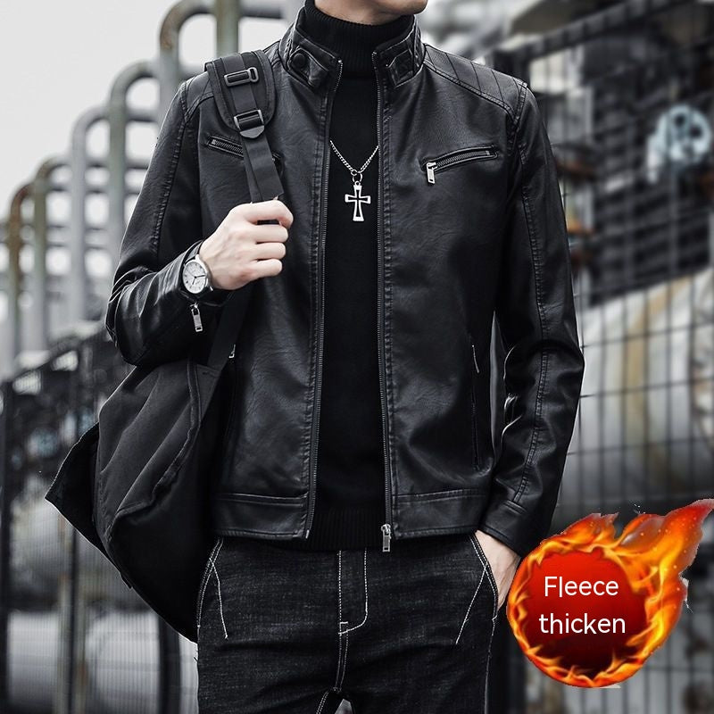 Ghost Maverick - The Nevermore Casual Slim Motorcycle Leather Jacket for Men