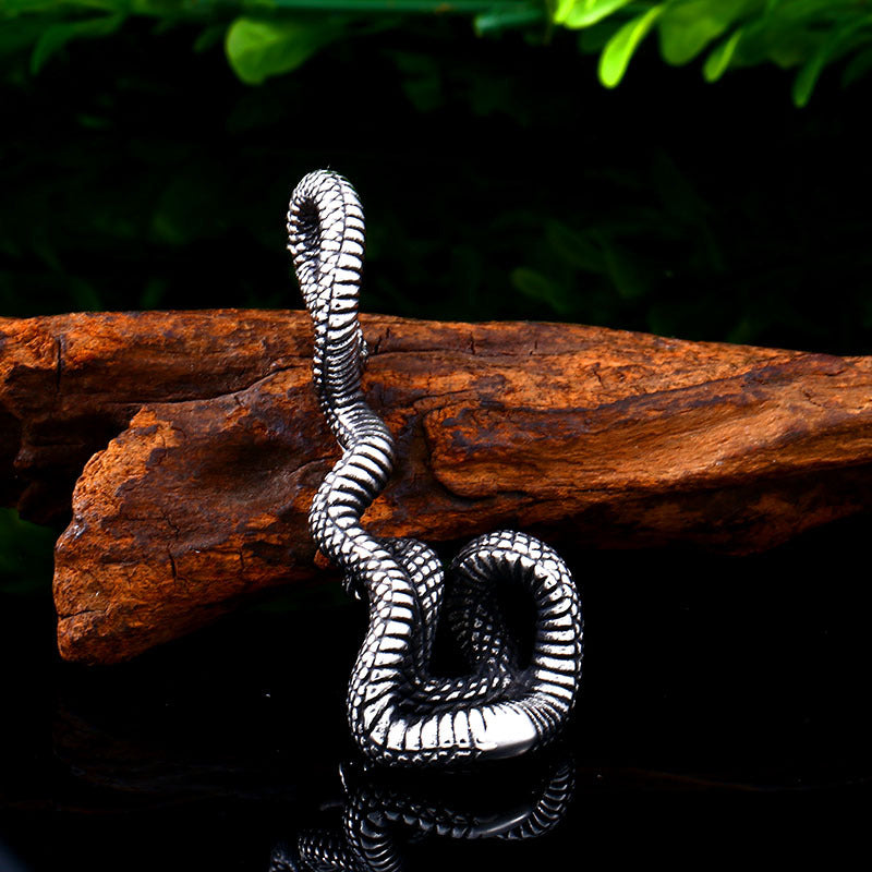 Giant Snake - The Nevermore Gothic Pendant Titanium Steel