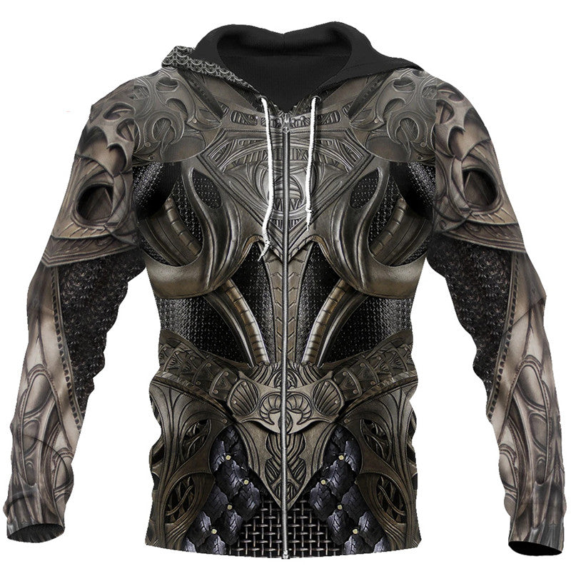 Gideon Ironheart Knight Armor - The Nevermore Knight Templar Hoodie Sweater Pullover for Men