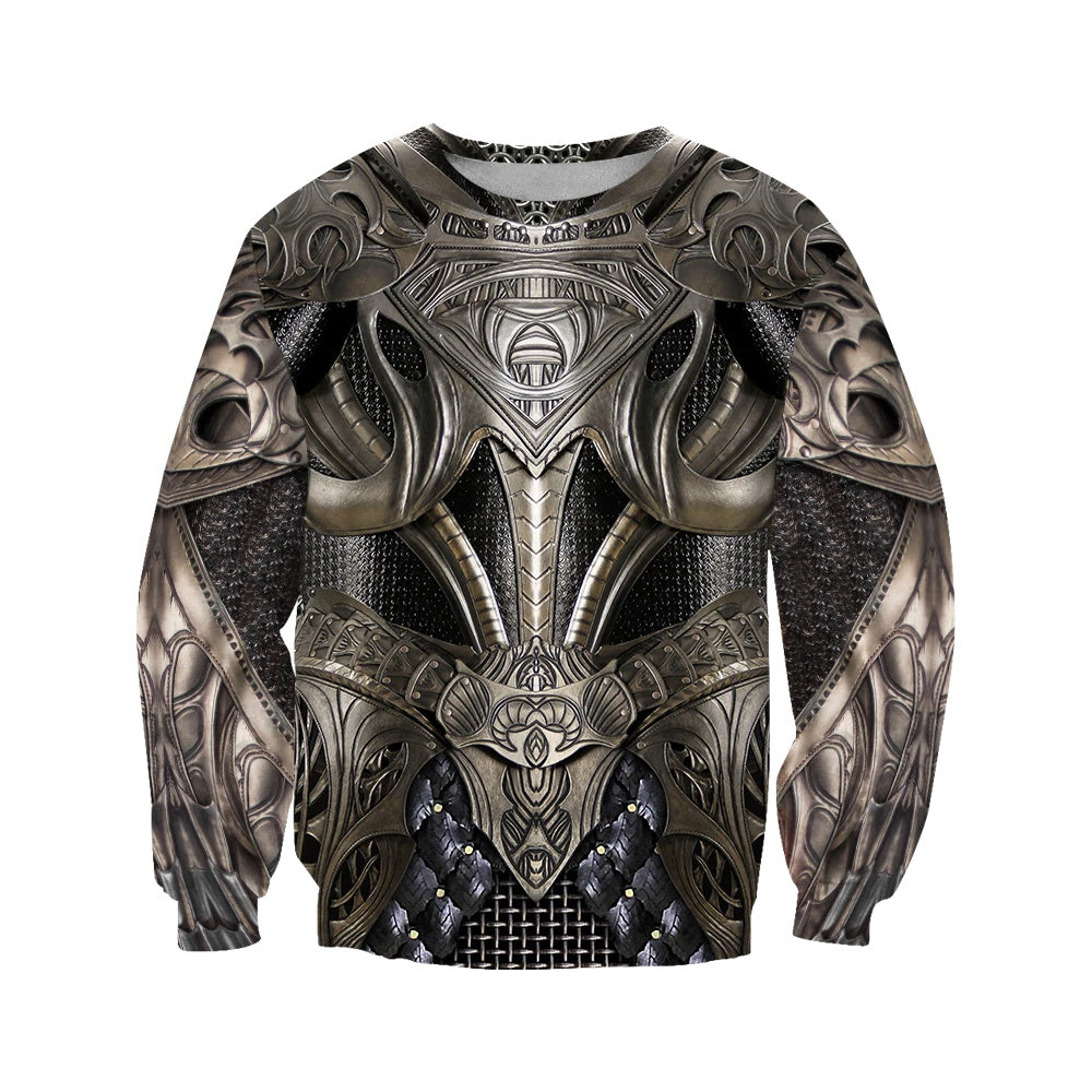 Gideon Ironheart Knight Armor - The Nevermore Knight Templar Hoodie Sweater Pullover for Men