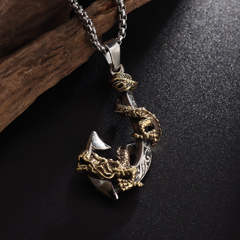 Golden Dragon Mariner - The Nevermore Men's Pendant Hook Golden Dragon