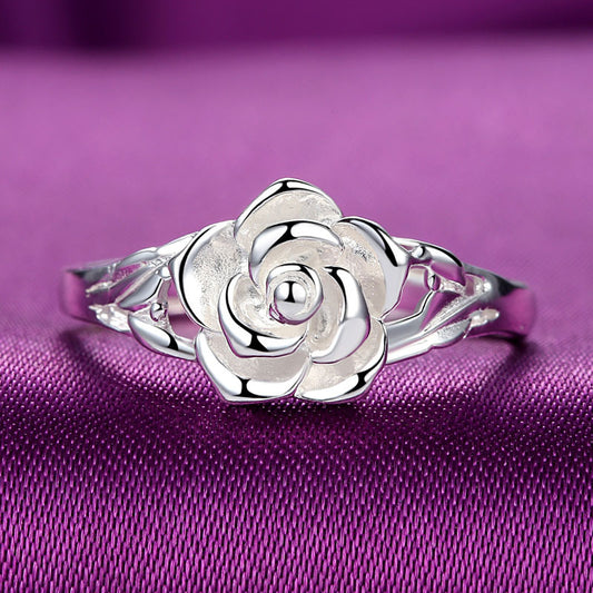 Graceful Rose Petal - The Nevermore Women's Ring Rose S925