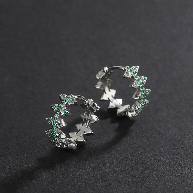 Green Zircon - The Nevermore Earrings 925 Sterling Silver