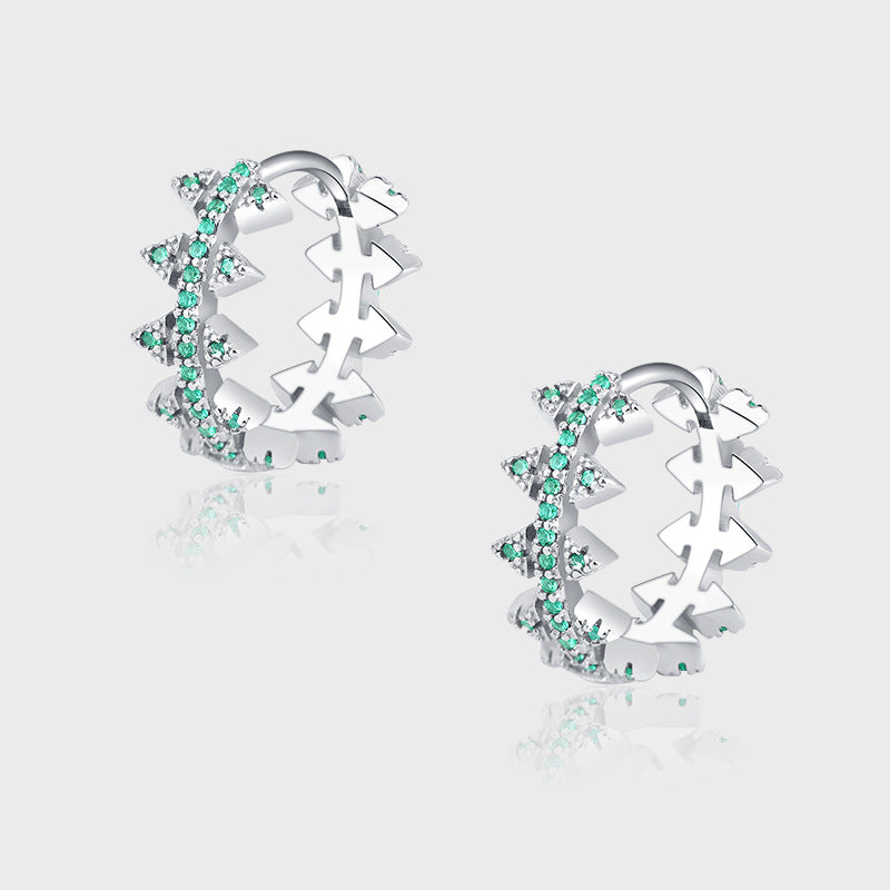 Green Zircon - The Nevermore Earrings 925 Sterling Silver