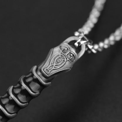 Gunborg Thor's Hammer - The Nevermore Norse Vikings Pendant Necklace for Men