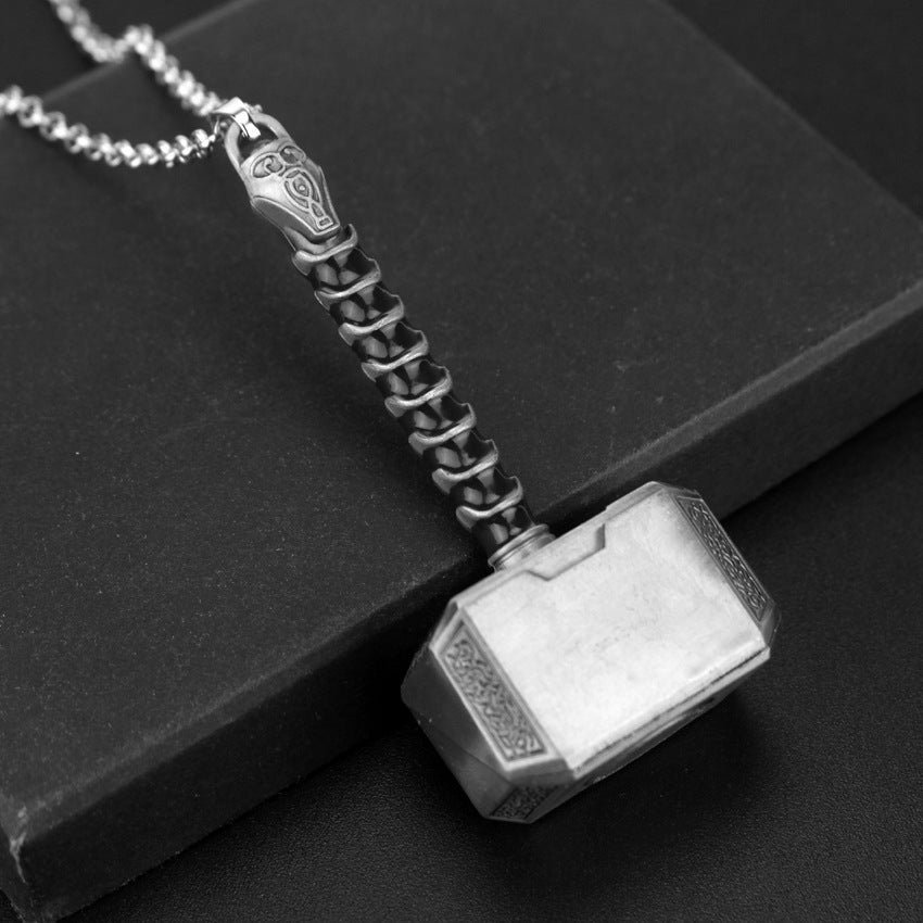 Gunborg Thor's Hammer - The Nevermore Norse Vikings Pendant Necklace for Men