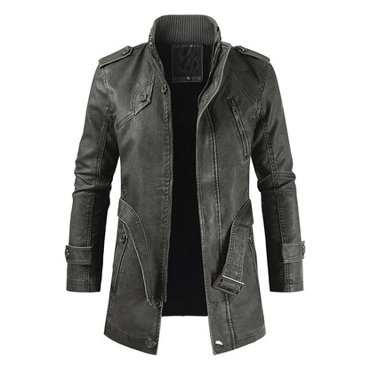 Gunner Outlaw - The Nevermore Mid-Length PU Leather Jacket for Men