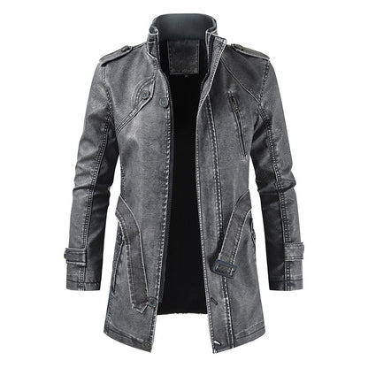 Gunner Outlaw - The Nevermore Mid-Length PU Leather Jacket for Men