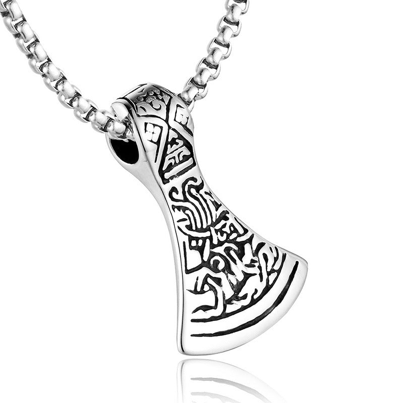 Haldor - The Nevermore Norse Vikings Pendant Necklace for Men Titanium Steel