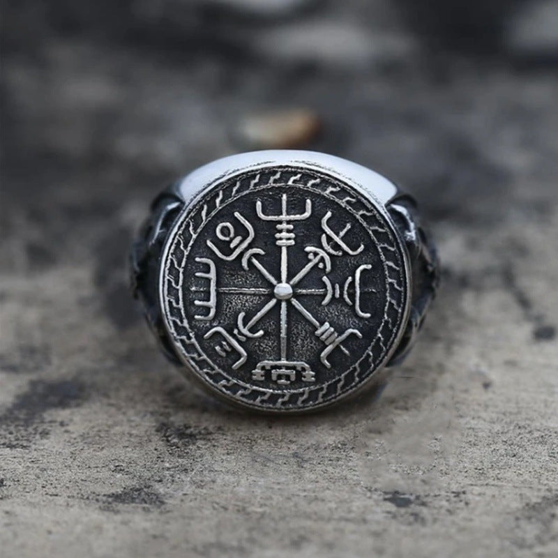 Hallbjorn - The Nevermore Gothic Viking Compass Ring