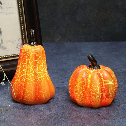 Halloween Pumpkin Lantern Simulation LED Candle Lamp Resin Luminous - The Nevermore Gothic Home Decor