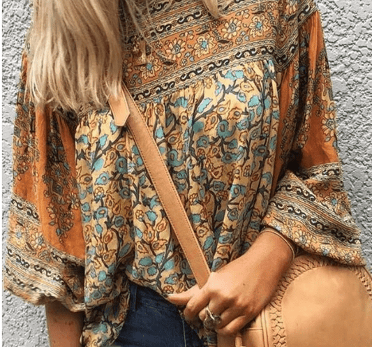 Harmony Layers - Loose Blouse with Print by The Nevermore