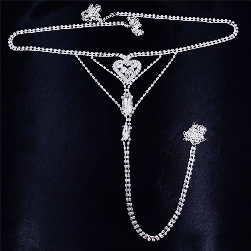 Heart Rhinestone Body Chain - The Nevermore Body Chains for Women