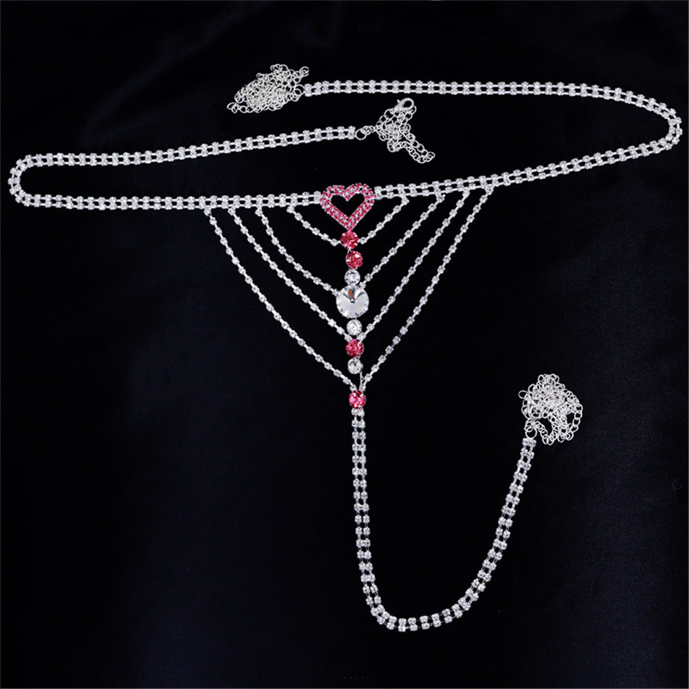 Heart Rhinestone Body Chain - The Nevermore Body Chains for Women