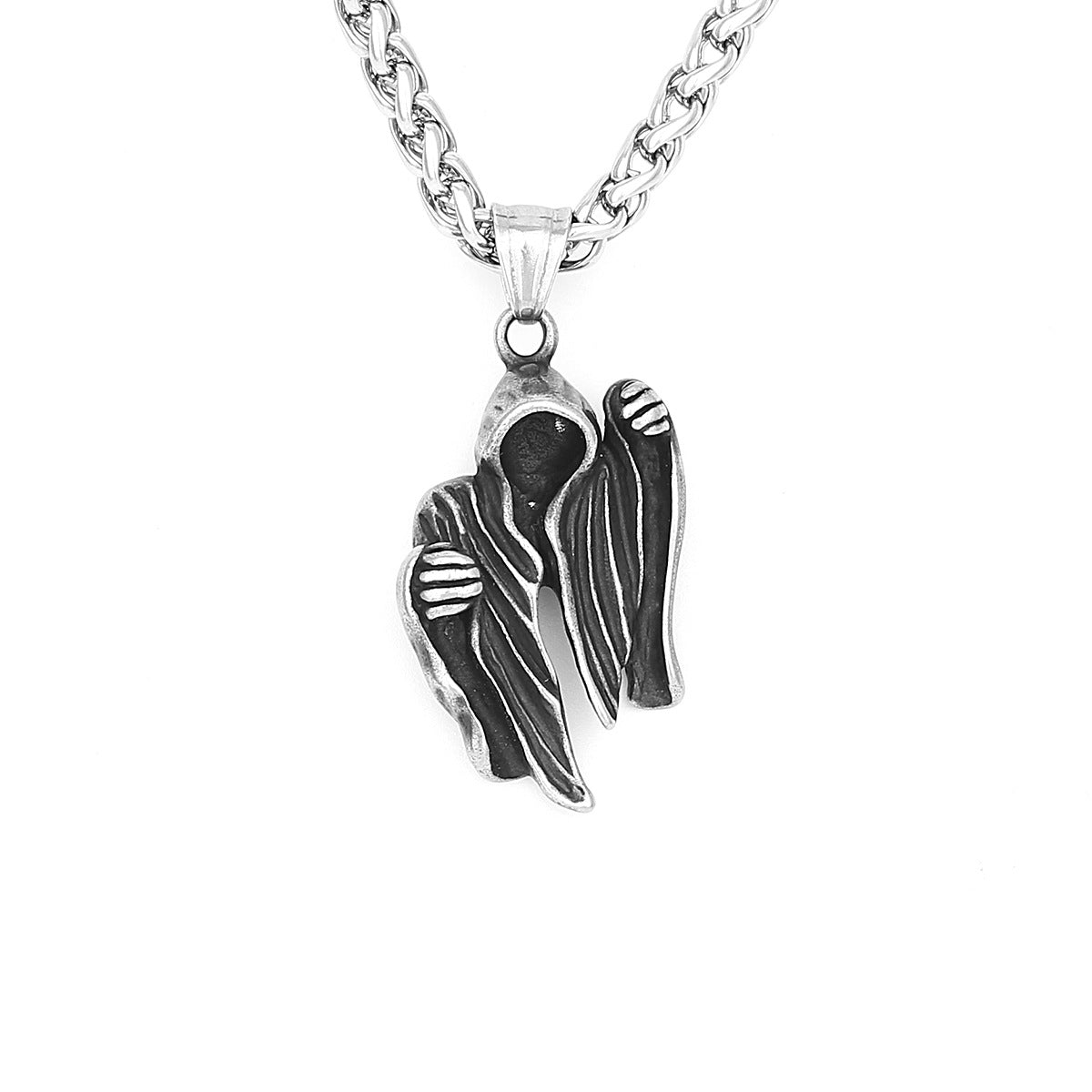 Hour of Demise - The Nevermore Gothic Stainless Steel Pendant Necklace