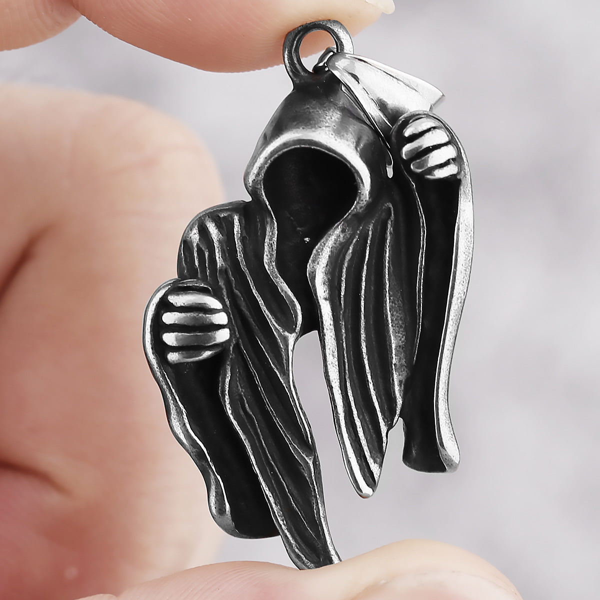 Hour of Demise - The Nevermore Gothic Stainless Steel Pendant Necklace