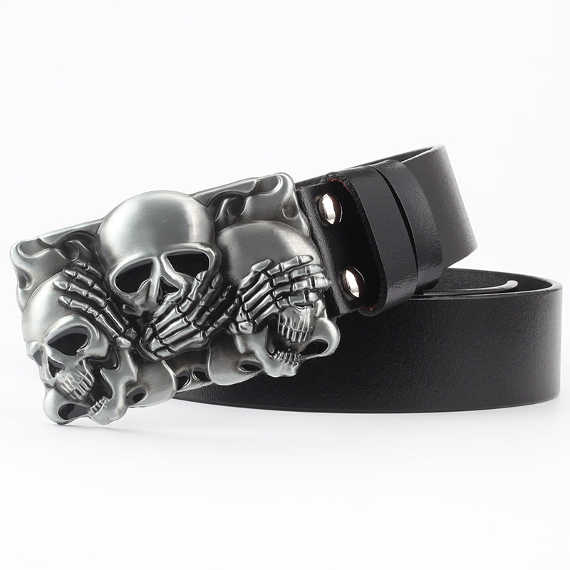 Hugo Dreadfang - The Nevermore Gothic Belt Skulls