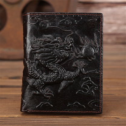 Hurley Snickerflame Dragon - The Nevermore Gothic Retro Handmade Men's and Women's Wallet