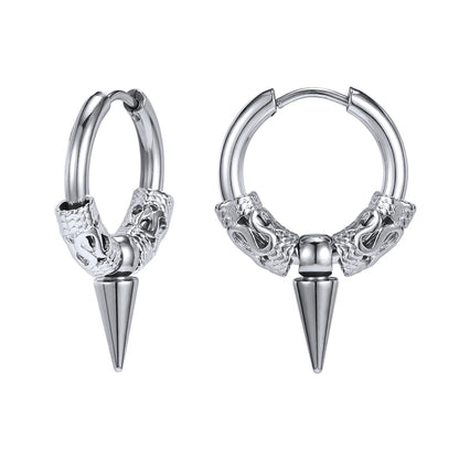 Icarus Echo - The Nevermore Gothic Stainless Steel Earrings for Women and Men