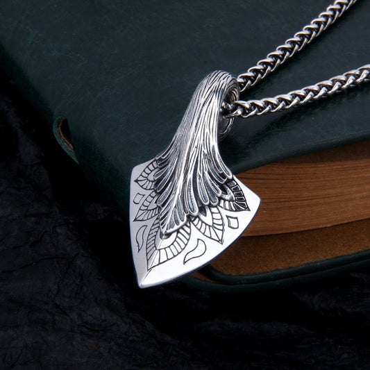 Infinite Echo Amulet - The Nevermore Sterling Silver Axe Pendant