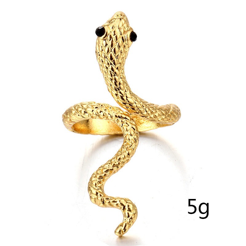 Isidore Gravewalker Snake Gold - The Nevermore Gothic Ring