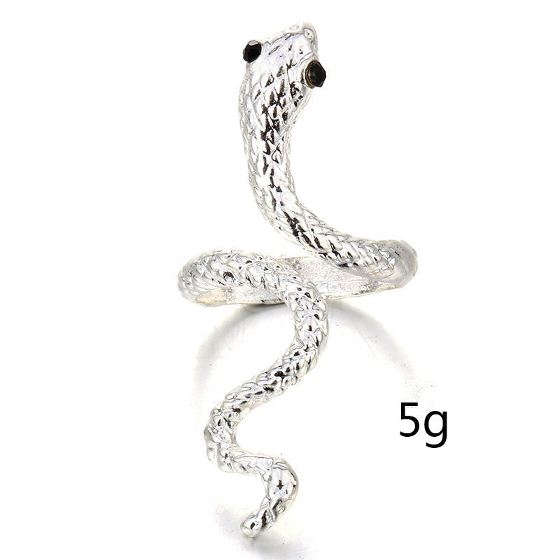 Isidore Gravewalker Snake Silver - The Nevermore Gothic Ring