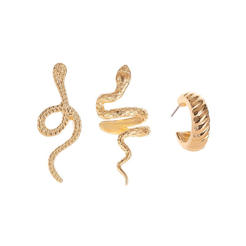 Jennis Kaelem 7 style - The Nevermore Earrings Ear-Cuff Ear-Clip Diamond Snake