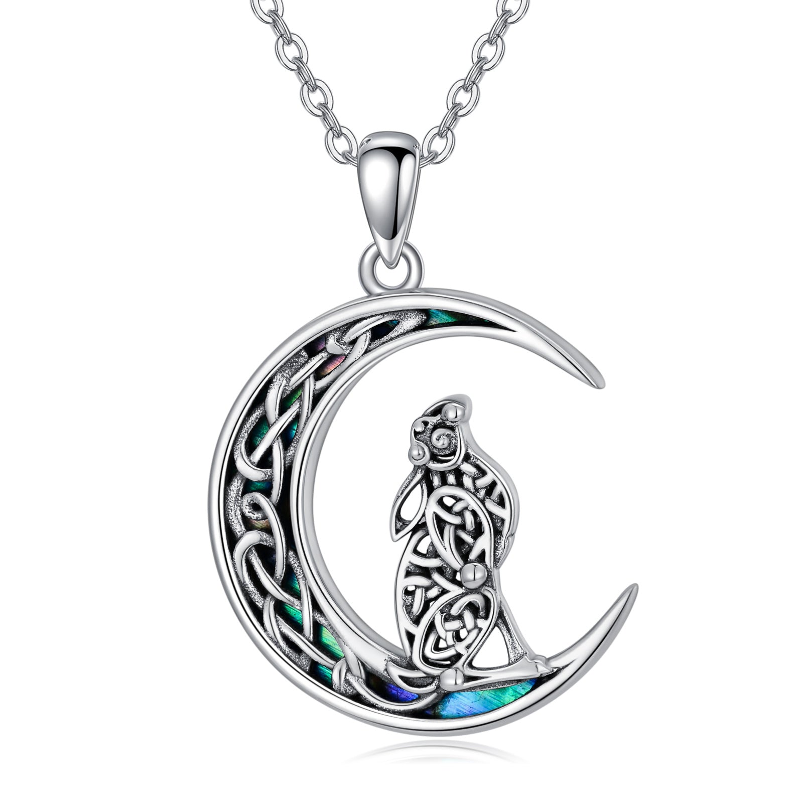 Keltisk knute kanin mane - The Nevermore Gothic Viking Norse Pendant Necklace 925 Sterling Silver